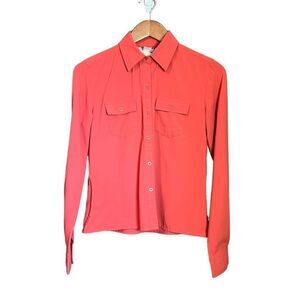 The north face light pink / salmon button down shirt